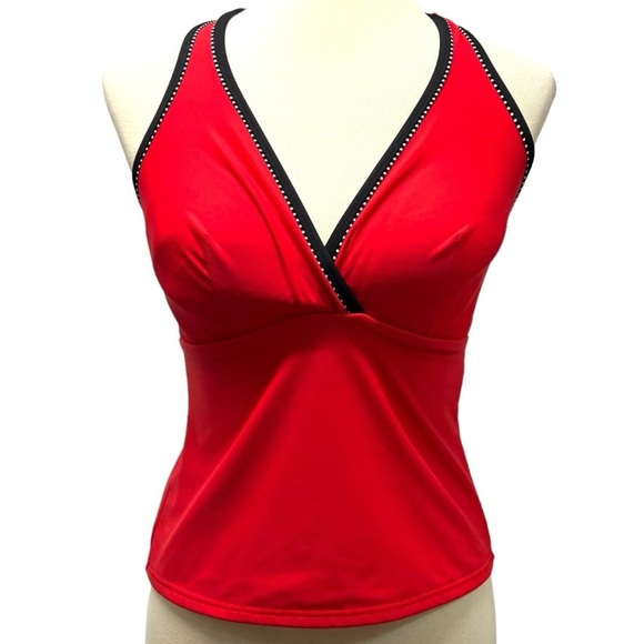 Miraclesuit Other - MiracleSuit Red Tank Style Swim Beach Tankini Top Women’s 8D